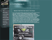 Tablet Screenshot of localpooltableguy.com